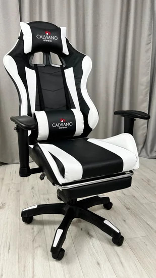 Изображение товара Кресло геймерское Calviano 1585 (черный/белый)