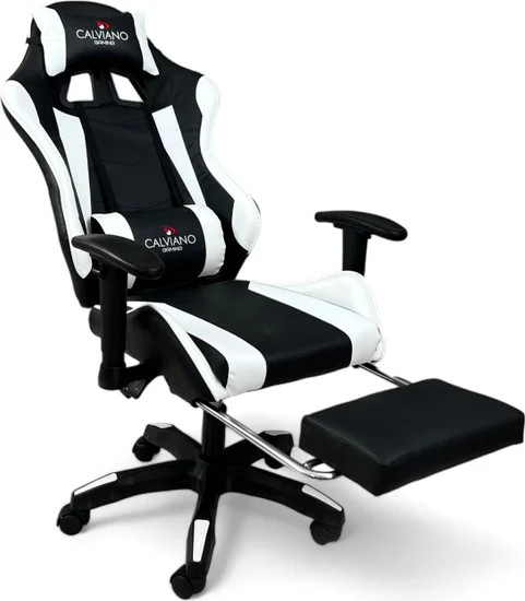 Изображение товара Кресло геймерское Calviano 1585 (черный/белый)