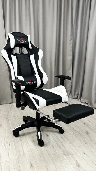 Изображение товара Кресло геймерское Calviano 1585 (черный/белый)