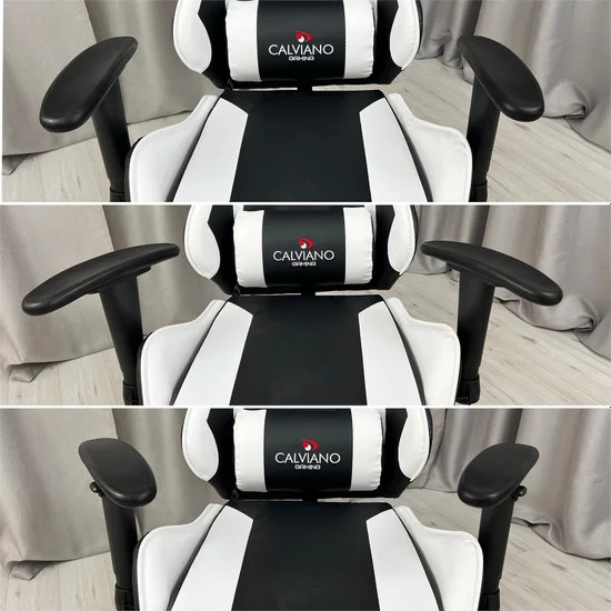 Изображение товара Кресло геймерское Calviano 1585 (черный/белый)