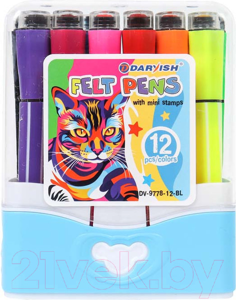 Изображение товара Фломастеры Darvish Штампы / DV-9778-12BL (12цв)