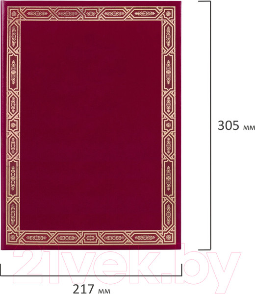 Изображение товара Папка адресная Staff Рамка / 121919 (бордовый)