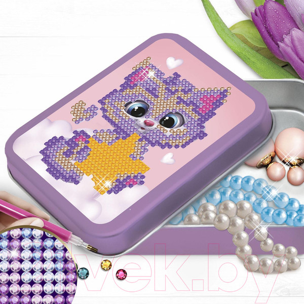 Изображение товара Набор для творчества Школа талантов Алмазная вышивка на шкатулке. Котенок со звездой / 4725213