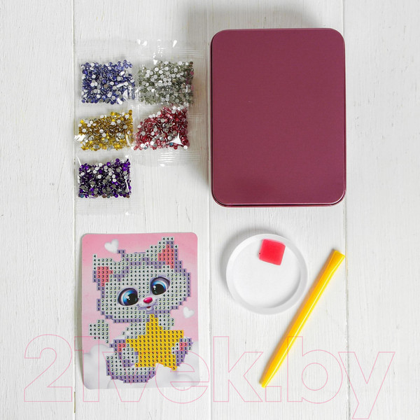 Изображение товара Набор для творчества Школа талантов Алмазная вышивка на шкатулке. Котенок со звездой / 4725213