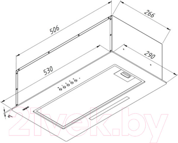 Изображение товара Вытяжка скрытая Akpo Mio Eco II 60 WK-4 (белый)