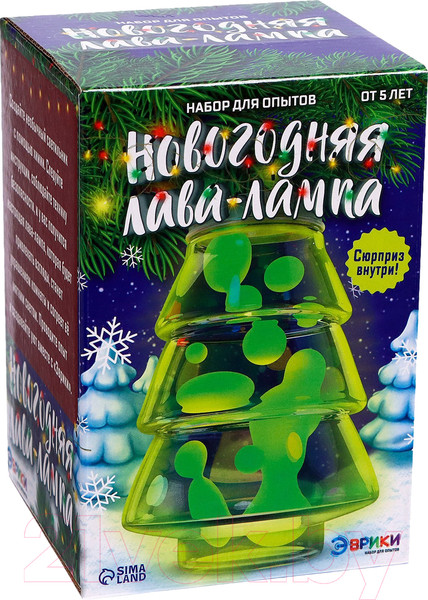 Изображение товара Набор для опытов Эврики Новогодняя лава-лампа / 7768933