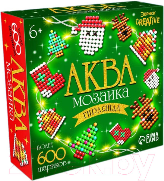 Изображение товара Развивающая игра Эврики Аквамозаика. Новогодняя гирлянда / 10346769