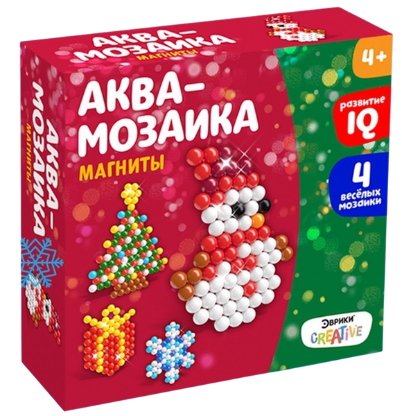 Изображение товара Развивающая игра Эврики Аквамозаика. Снеговик с елкой / 4175125