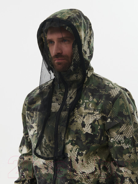 Изображение товара Костюм для охоты и рыбалки Huntsman Стрелок Антимоскит Летний Зеленый питон Сорочка Смесовая (р. 60-62/182-188)