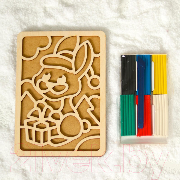 Изображение товара Набор для творчества Лесная мастерская Пластилиновые картинки. Новый год! Зайка / 7053545