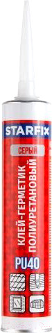 Изображение товара Клей-герметик Starfix PU40 SM-30218-1 (300мл, серый)