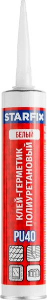 Изображение товара Клей-герметик Starfix PU40 SM-85136-1 (300мл, белый)