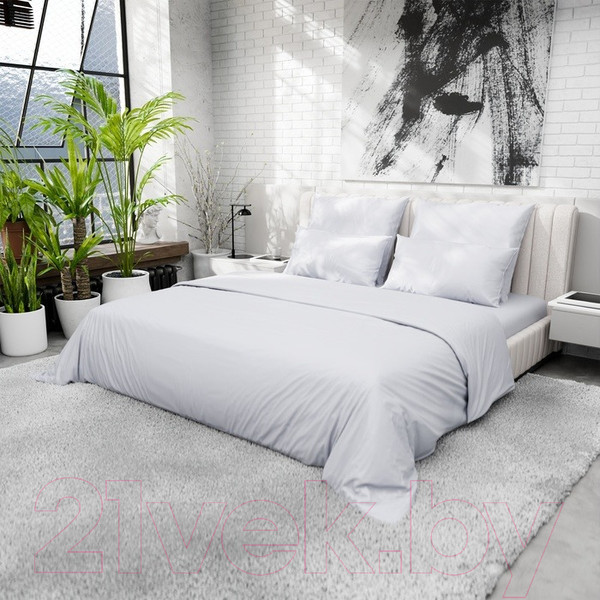 Изображение товара Простыня Этель 10624048 (светло-серый)