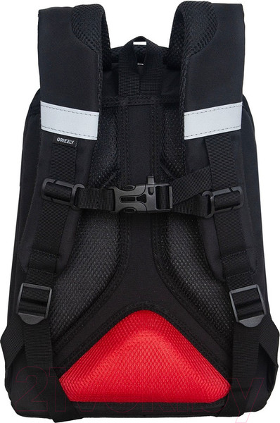 Изображение товара Школьный рюкзак Grizzly RB-452-7 (черный/красный)