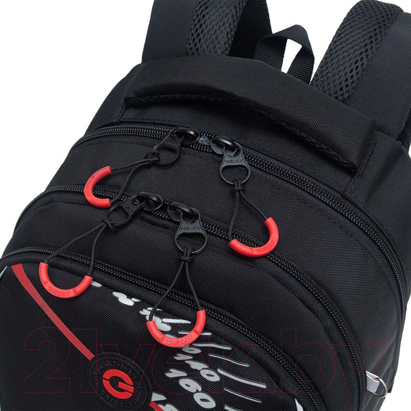 Изображение товара Школьный рюкзак Grizzly RB-452-7 (черный/красный)