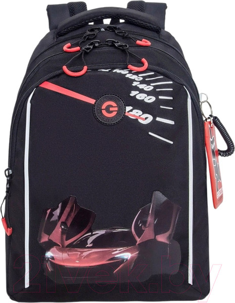 Изображение товара Школьный рюкзак Grizzly RB-452-7 (черный/красный)