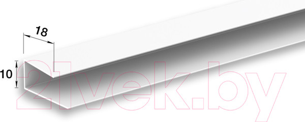 Изображение товара Профиль для стеновой панели Ideal Ламини L 10мм 001 Белый (3м)