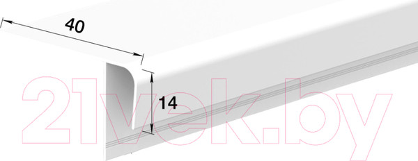 Изображение товара Профиль для стеновой панели Ideal Ламини F 8мм 001-0 Белый глянцевый (3м)