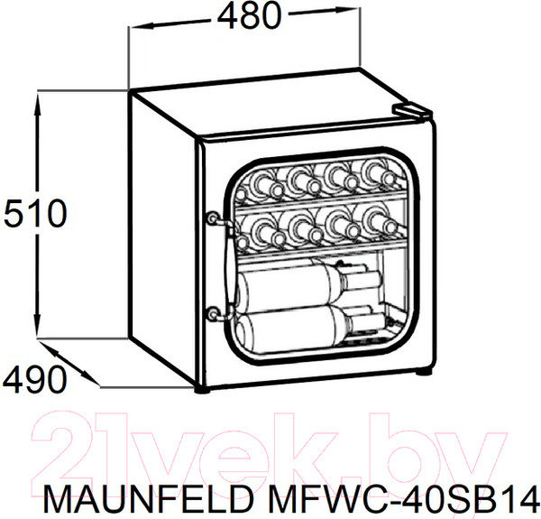 Изображение товара Винный шкаф Maunfeld MFWC-40SCH14