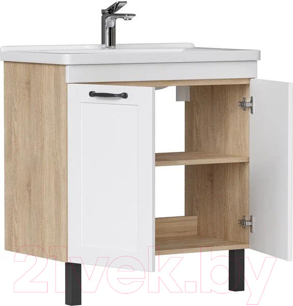 Изображение товара Тумба под умывальник EQUIL Lago 80.2D Миранда (напольная)