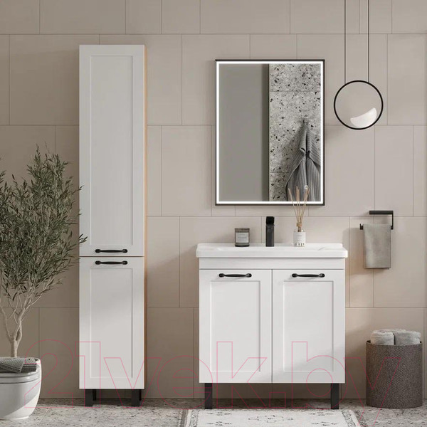 Изображение товара Тумба под умывальник EQUIL Lago 80.2D Миранда (напольная)