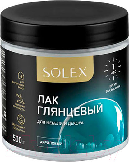 Изображение товара Лак Solex Для мебели глянцевый (500г)