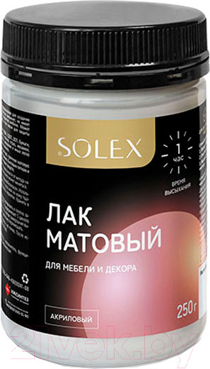 Изображение товара Лак Solex Для мебели матовый (250г)