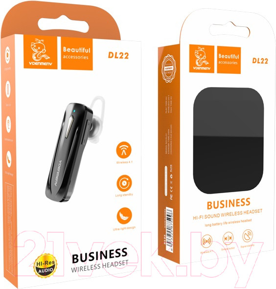 Изображение товара Односторонняя гарнитура VDENMENV DL22 (черный)