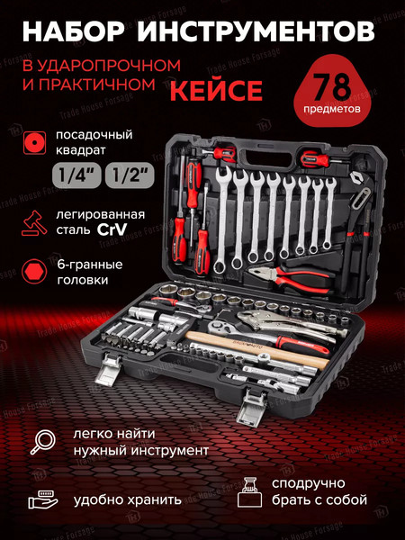 Изображение товара Универсальный набор инструментов BaumAuto BM-4782-5(58796)