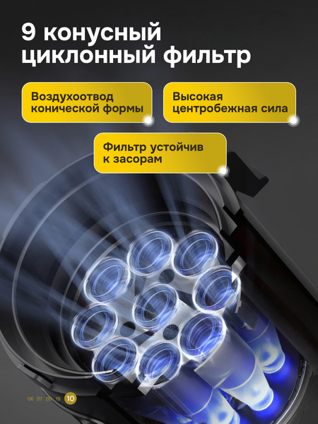 Изображение товара Вертикальный пылесос Deerma DEM-T30W (с базой самоочистки)