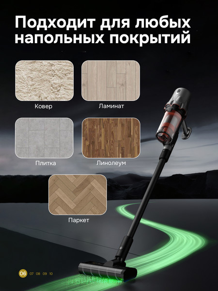 Изображение товара Вертикальный пылесос Deerma DEM-T30W (с базой самоочистки)