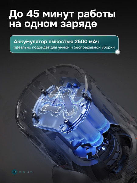 Изображение товара Вертикальный пылесос Deerma DEM-T30W (с базой самоочистки)