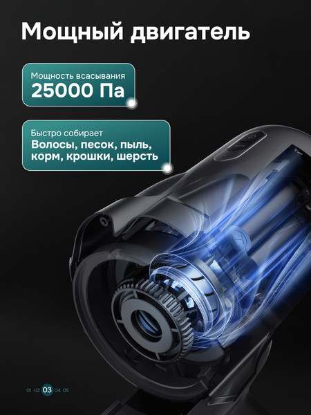 Изображение товара Вертикальный пылесос Deerma DEM-T30W (с базой самоочистки)