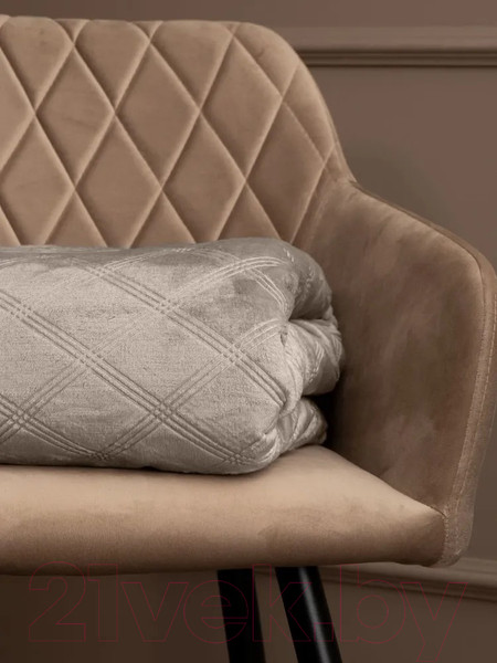 Изображение товара Плед TexRepublic Elite Клетка Фланель 1.5сп / 93373 (бежевый)