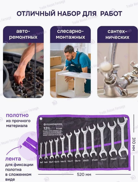 Изображение товара Набор ключей Pomagier POM-5122P (57282)