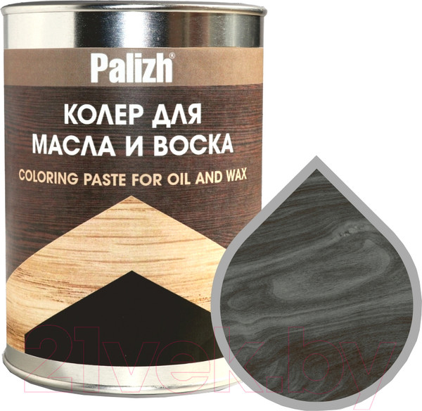 Изображение товара Колеровочная паста Palizh Для масла и воска (700г, черное дерево)