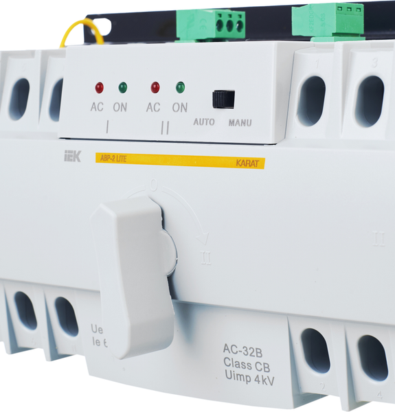 Изображение товара Устройство автоматического ввода резерва IEK АВР-2 Lite 63А Karat / MAT20-063