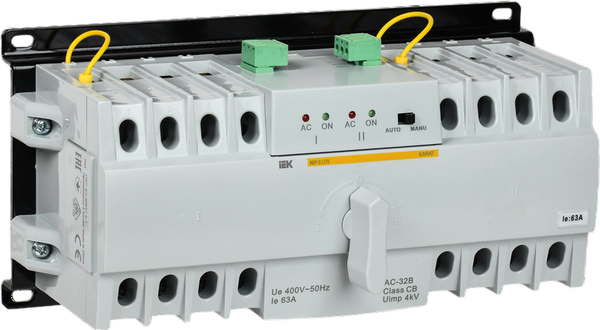 Изображение товара Устройство автоматического ввода резерва IEK АВР-2 Lite 63А Karat / MAT20-063