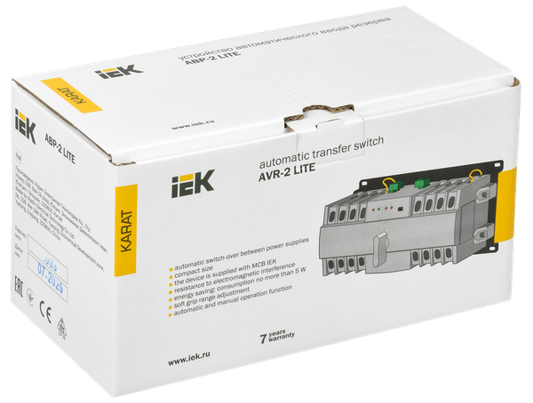 Изображение товара Устройство автоматического ввода резерва IEK АВР-2 Lite 63А Karat / MAT20-063