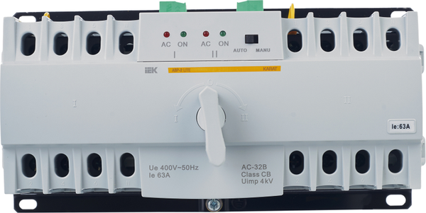 Изображение товара Устройство автоматического ввода резерва IEK АВР-2 Lite 63А Karat / MAT20-063