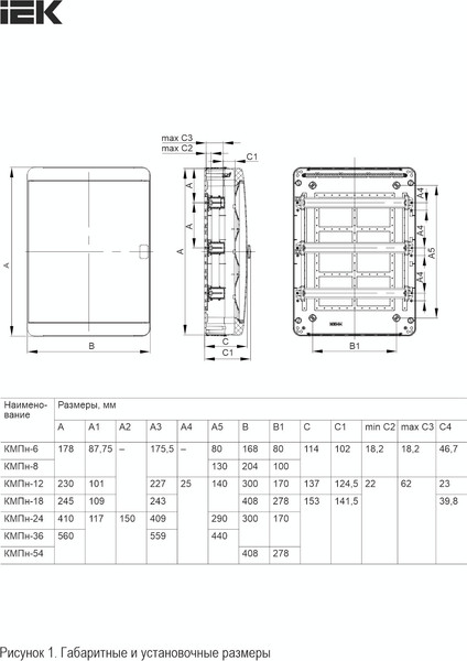 Изображение товара Бокс пластиковый IEK TF5-KP72-N-36-65-K03-K06