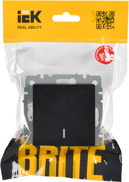 Изображение товара Выключатель IEK Brite BR-V12-1-10-K02 (черный)