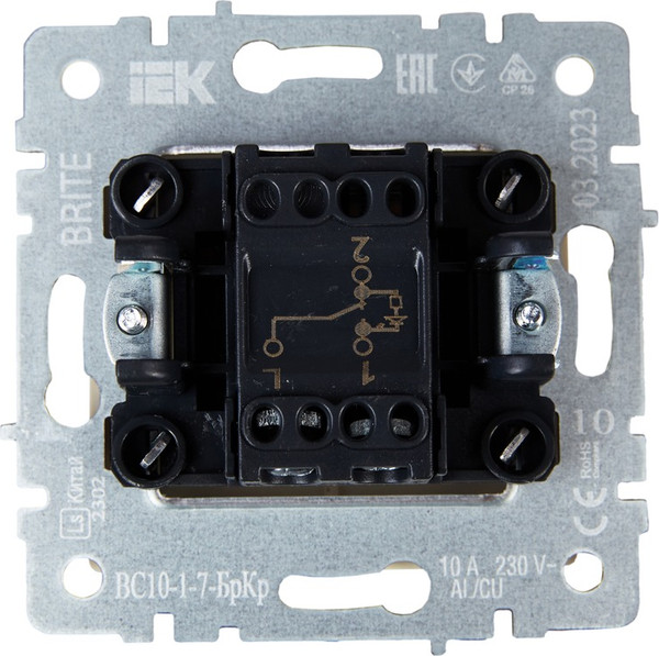 Изображение товара Выключатель IEK Brite BR-V12-1-10-K02 (черный)