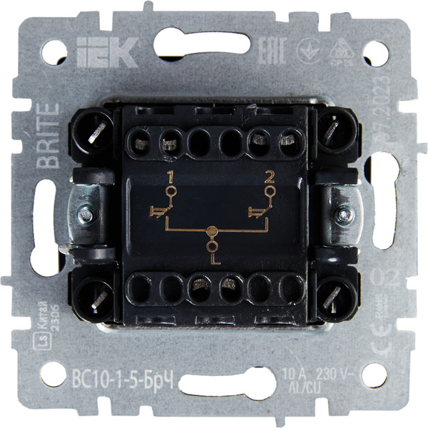 Изображение товара Выключатель IEK Brite BR-V15-0-10-K02 (черный)