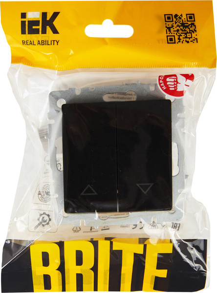 Изображение товара Выключатель IEK Brite BR-V15-0-10-K02 (черный)