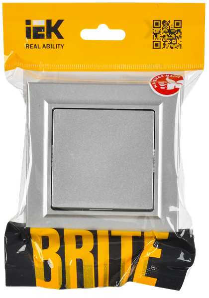 Изображение товара Выключатель IEK Brite BR-V10-0-10-K47-F (алюминий)