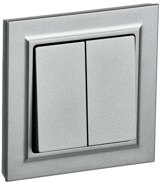 Изображение товара Выключатель IEK Brite BR-V20-0-10-K47-F (алюминий)