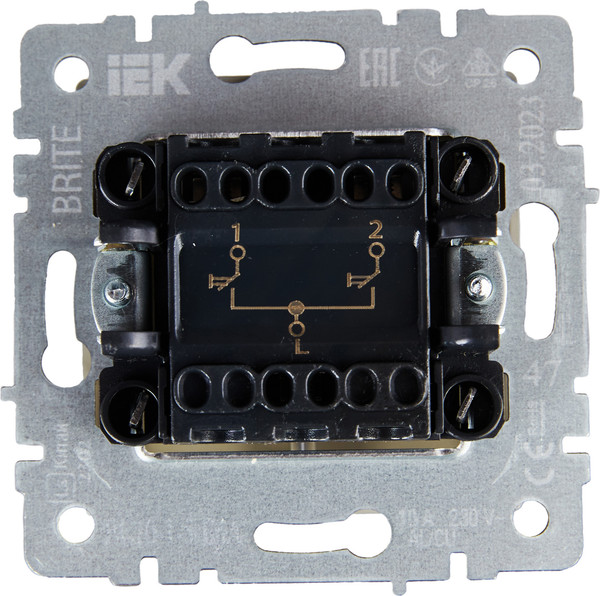Изображение товара Выключатель IEK Brite BR-V15-0-10-K47 (алюминий)