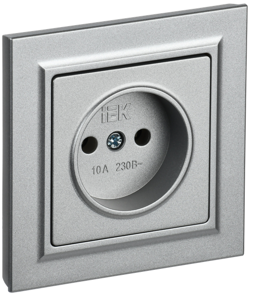 Изображение товара Розетка IEK Brite BR-R10-10-K47-F (алюминий)