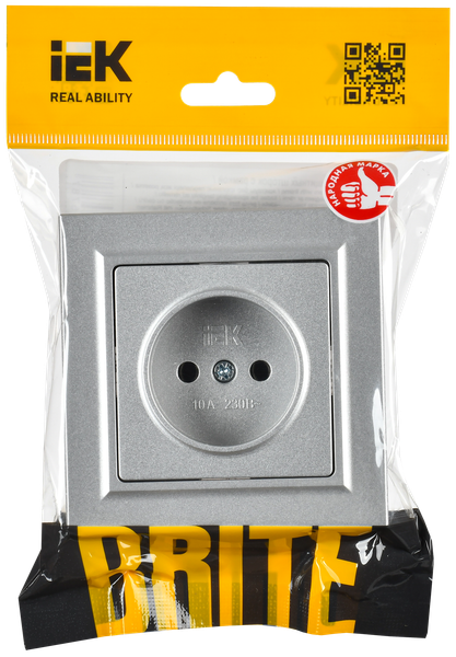 Изображение товара Розетка IEK Brite BR-R14-16-K47-F (алюминий)